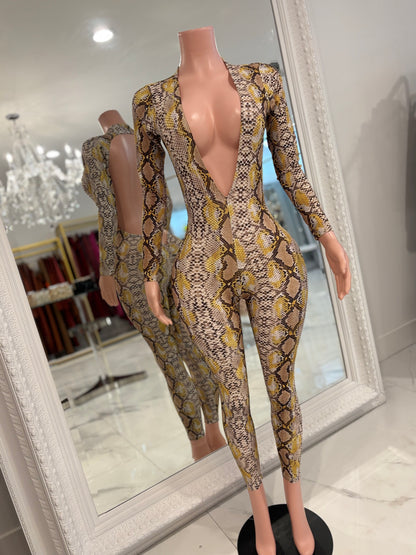 5 Seconds To The Future Jumpsuit Animal Print