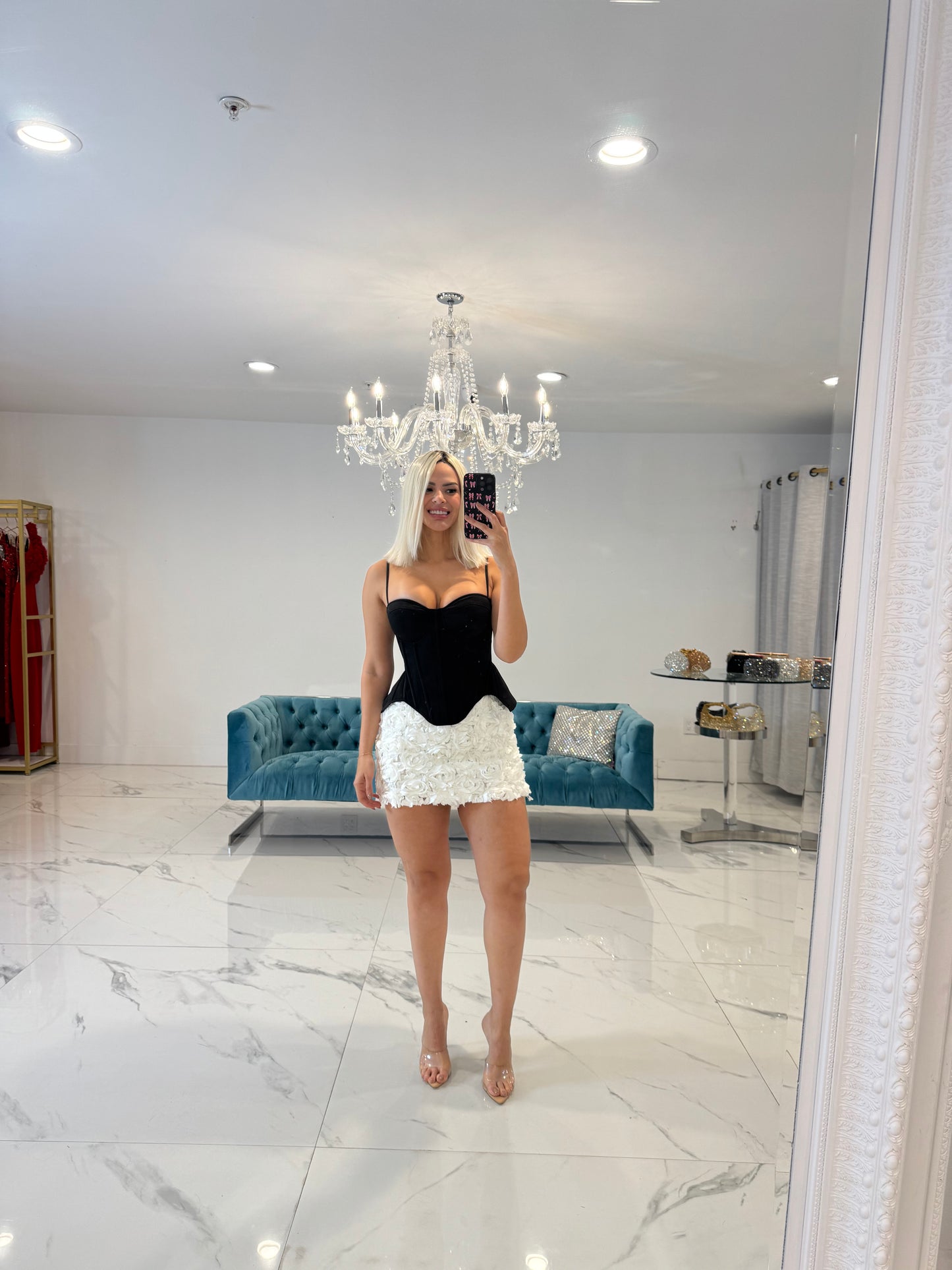 What a Lovely Night Skirt Set Black