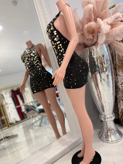 Sprinkle Some Fun Mini Dress Black