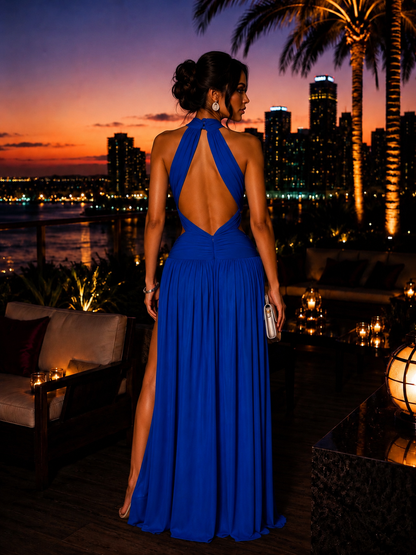 The Deep Blue Maxi Dress Blue