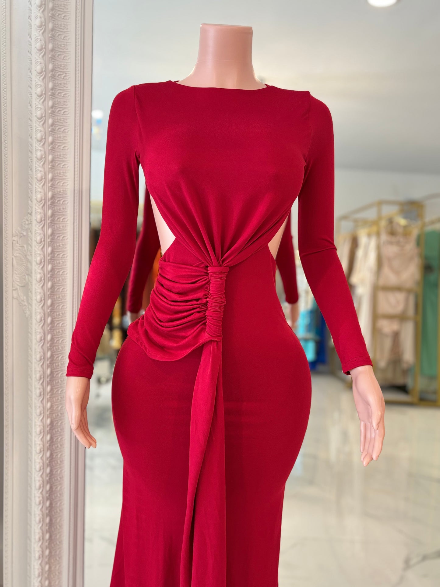 Sexy and Elegant Maxi Dress Red
