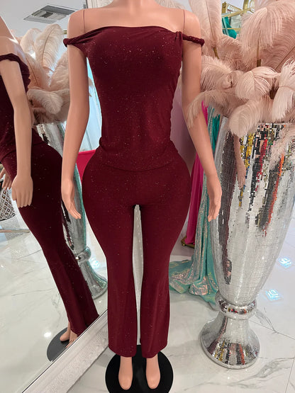 Rosso Serenity Pant Set Red