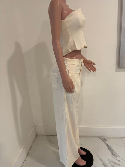 Let’s Get Into It Pants Set White