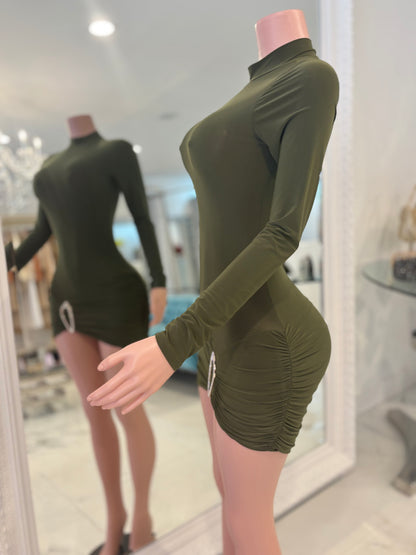 Gorgeous Girl Mini Dress Olivo