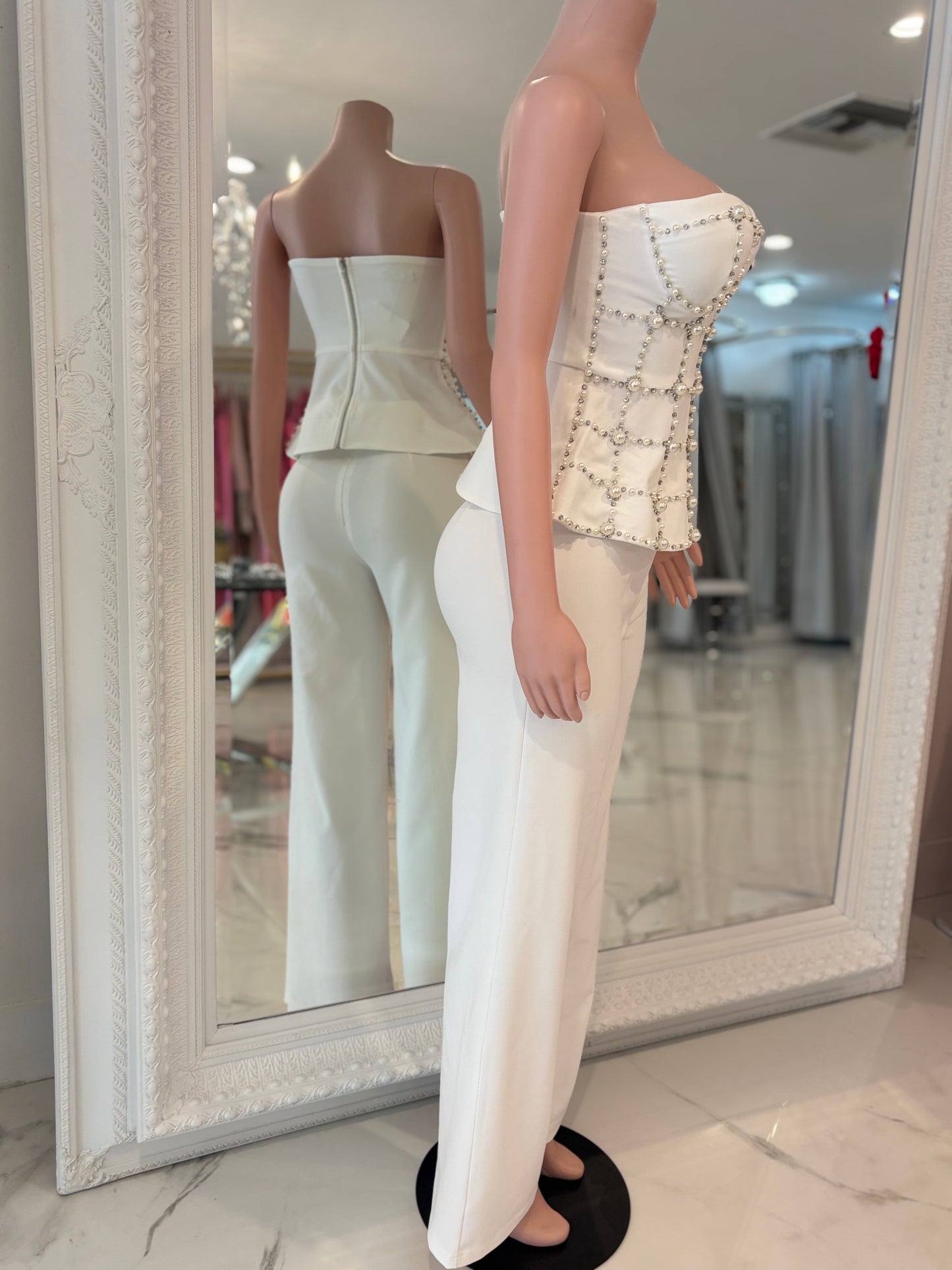 Perla's Pants Set White