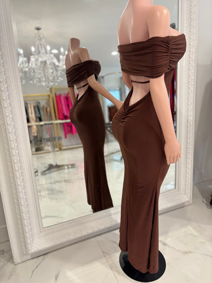 I Just Want Love Maxi Dress Brown