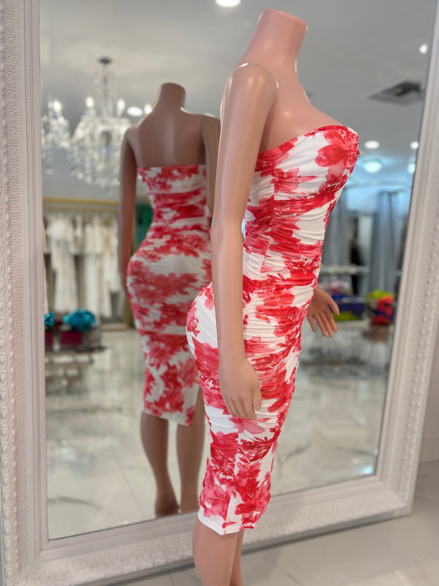 Ruffle Current Midi Dress