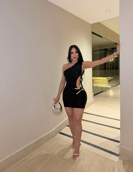 Caught Her Eye Mini Dress Black