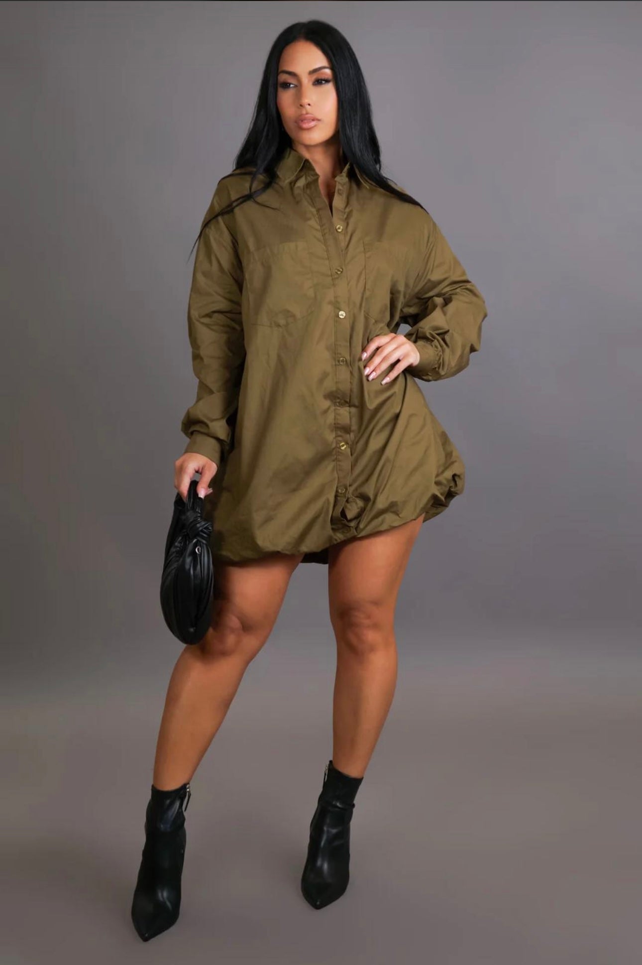 Urban Explorer Oversized Blouse Mini Dress