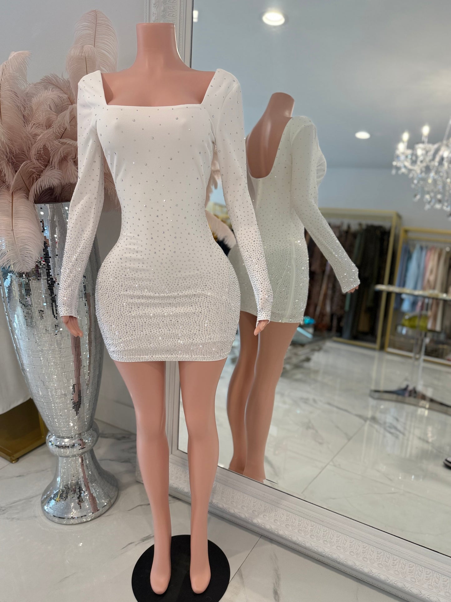 What a Beauty I Am Mini Dress White