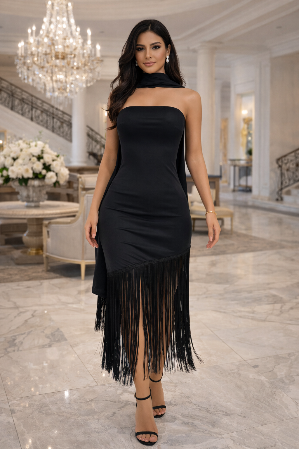 Time To Be Alive Midi Dress Black