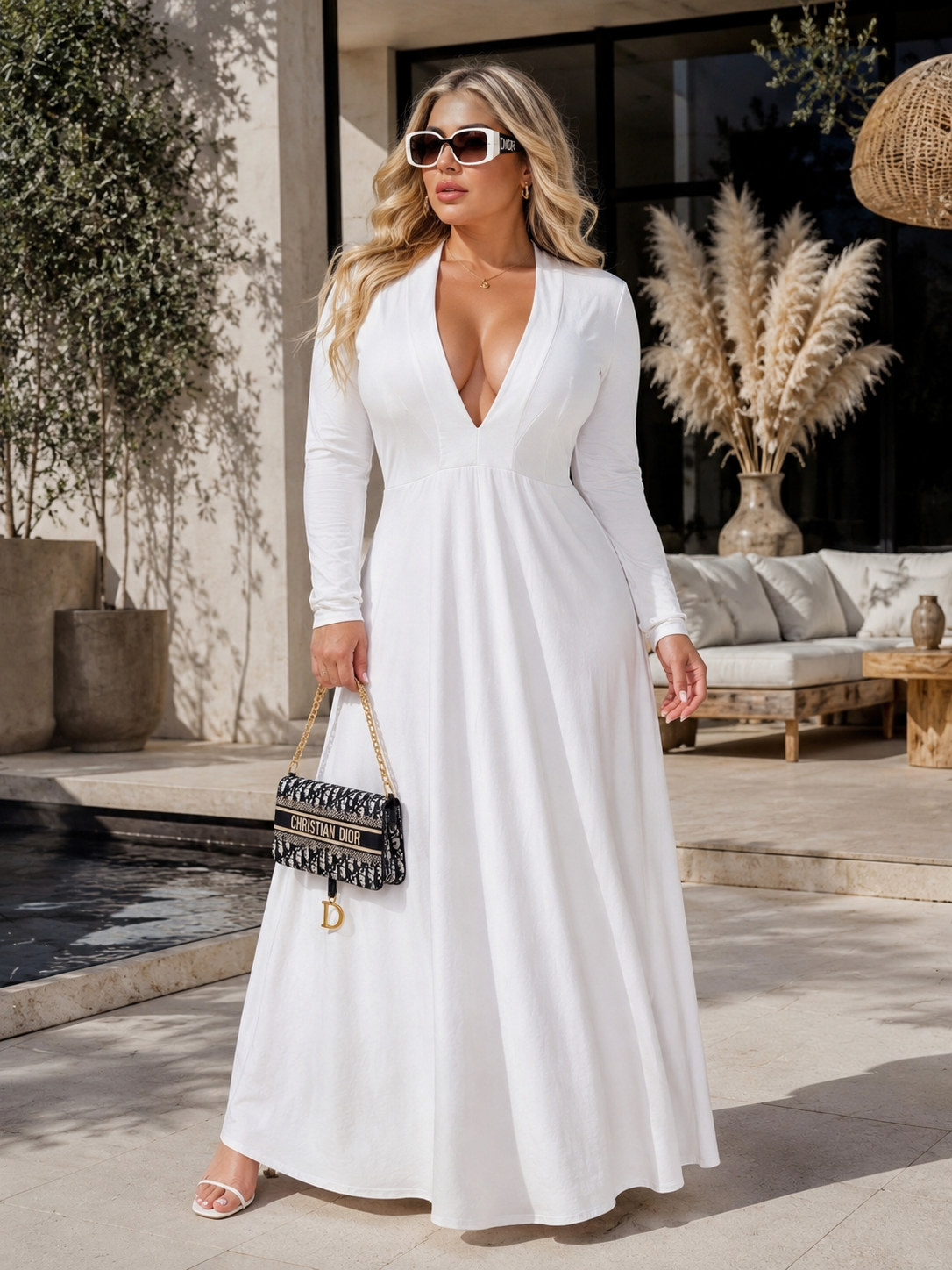 Party Maxi Dress White
