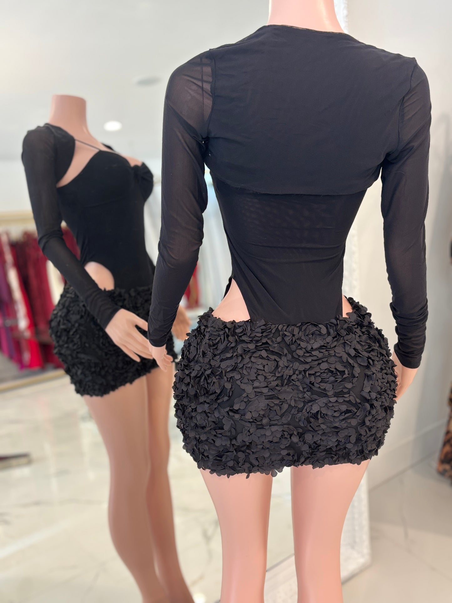 Wrapped Around My Finger Skirt Set Black