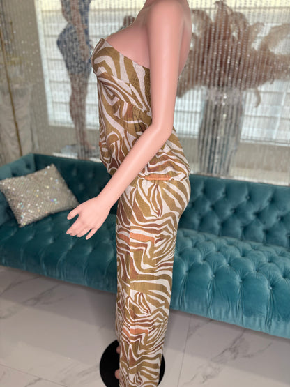 Casual Chic Pants Set Zebra