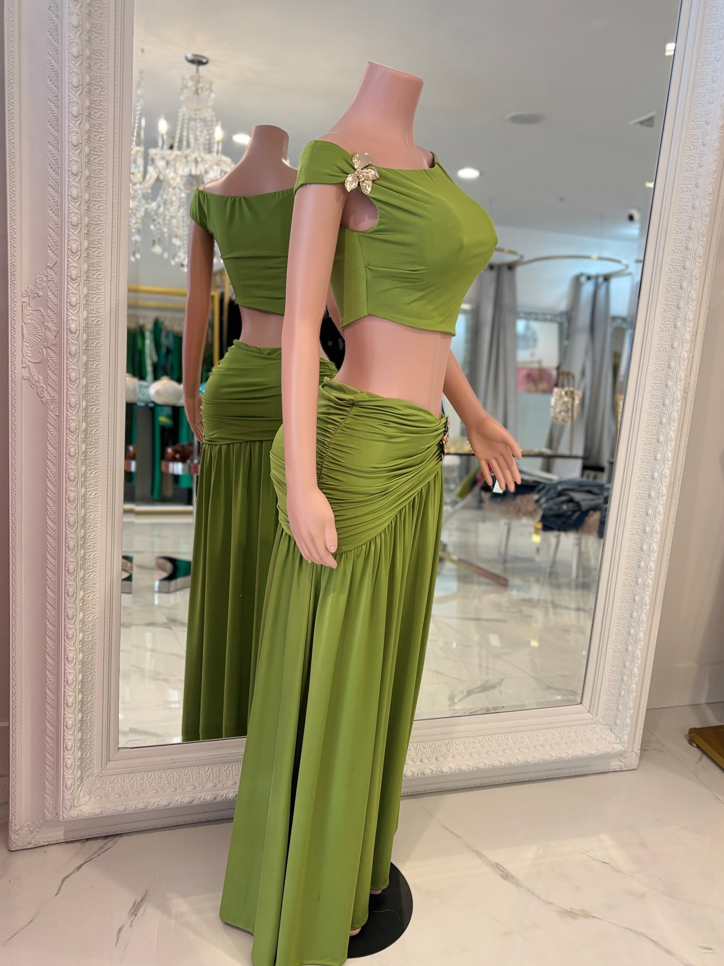 You Deserve Better Skirt Set Green