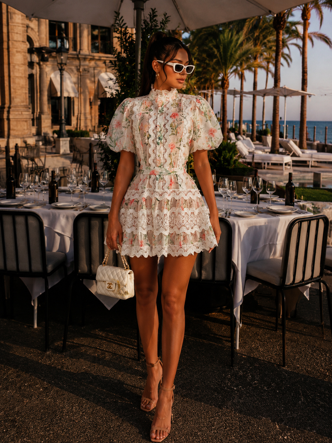 It is Tea Time Mini Dress White