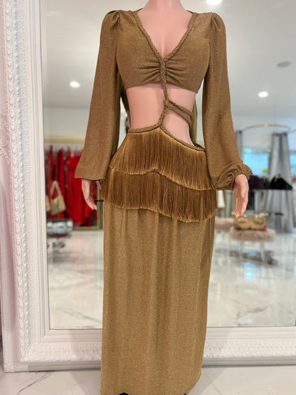 Don’t Be Jealous Maxi Dress Gold