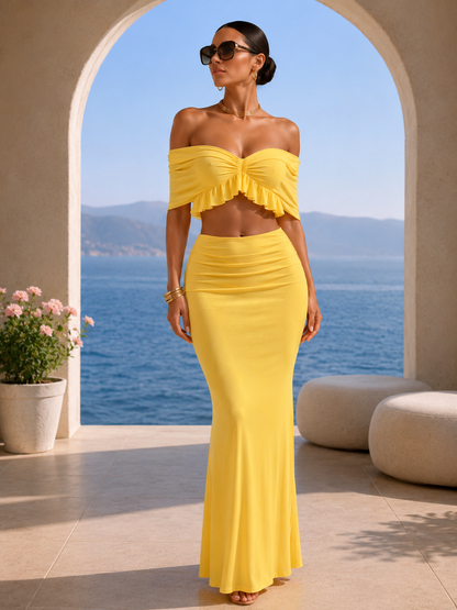 Let the Sun Shine Skirt Set Yellow