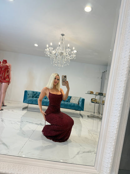 If Only I Had You Maxi Dress Rojo Vino