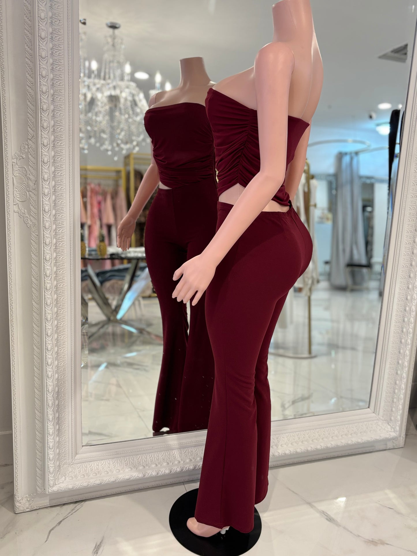 Selena Jumpsuit Red Wine