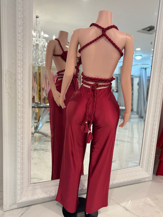 Magic Nods Jumpsuit Red