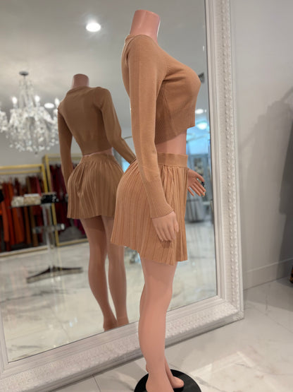 Aren’t You Sweet Baby Skirt set Brown