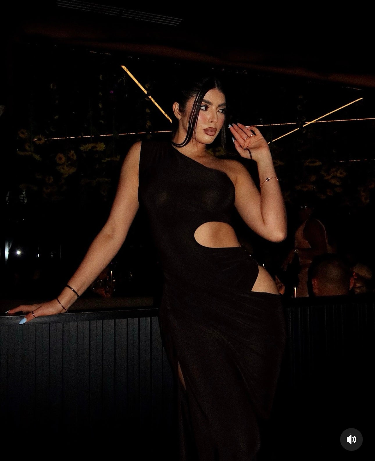 Ethereal Drape Maxi Dress Black