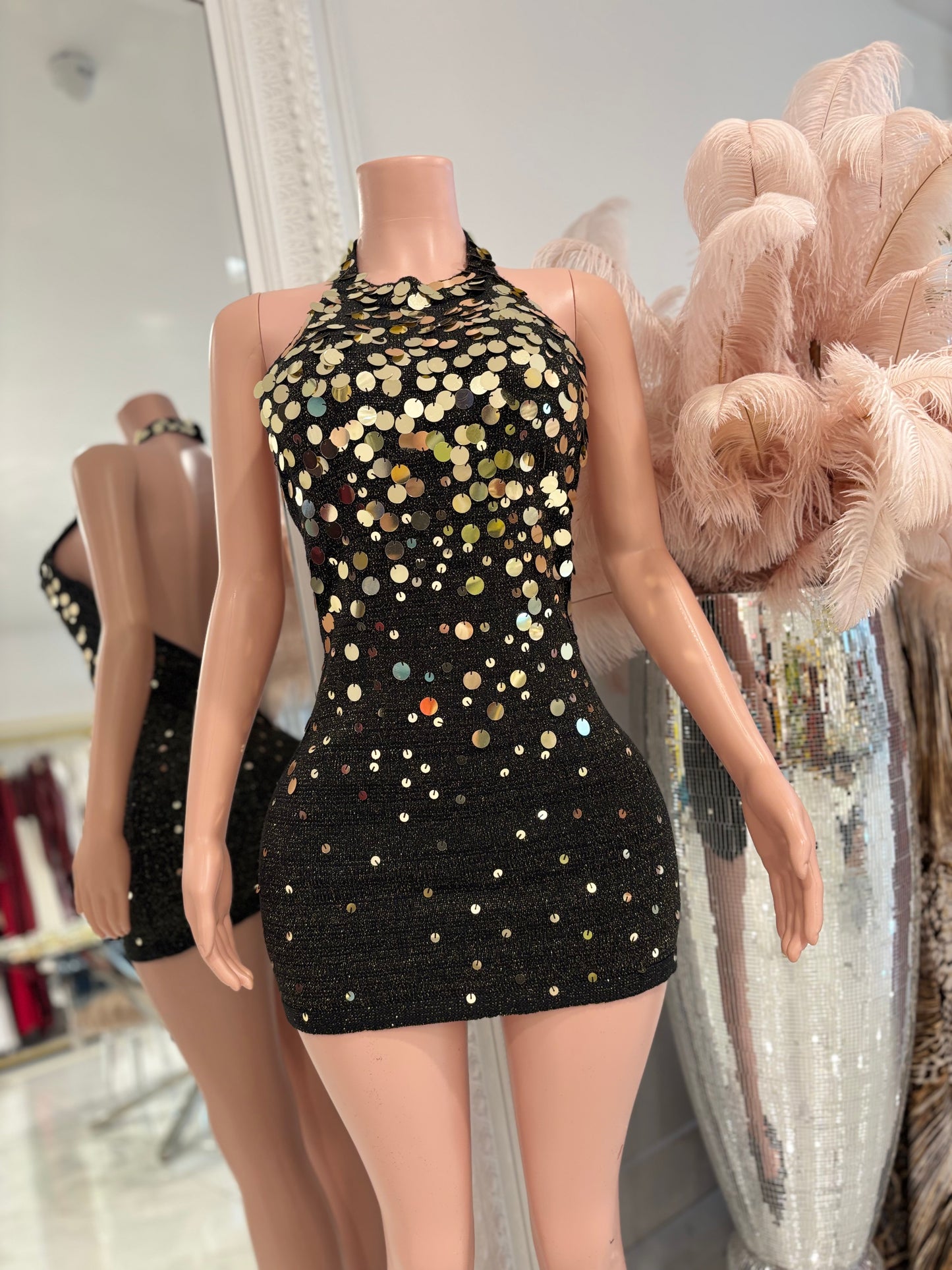 Sprinkle Some Fun Mini Dress Black