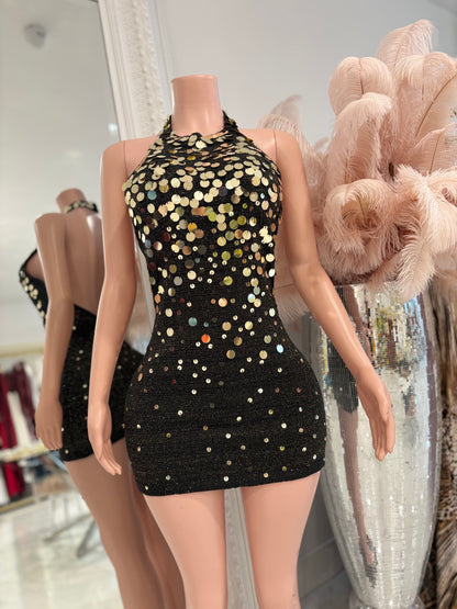 Sprinkle Some Fun Mini Dress Black