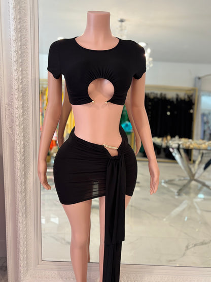 God I’m Hella Hot Skirt Set Nude