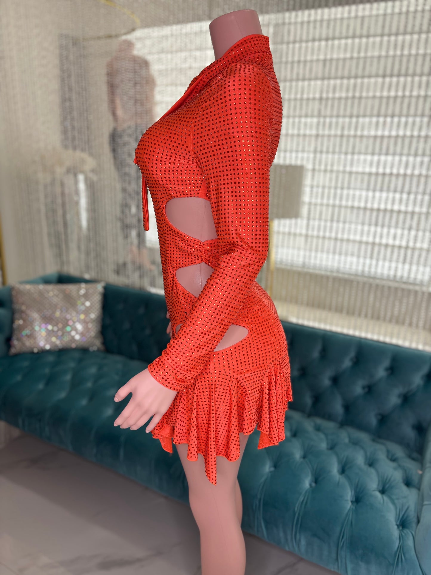 Party Mini Dress Orange