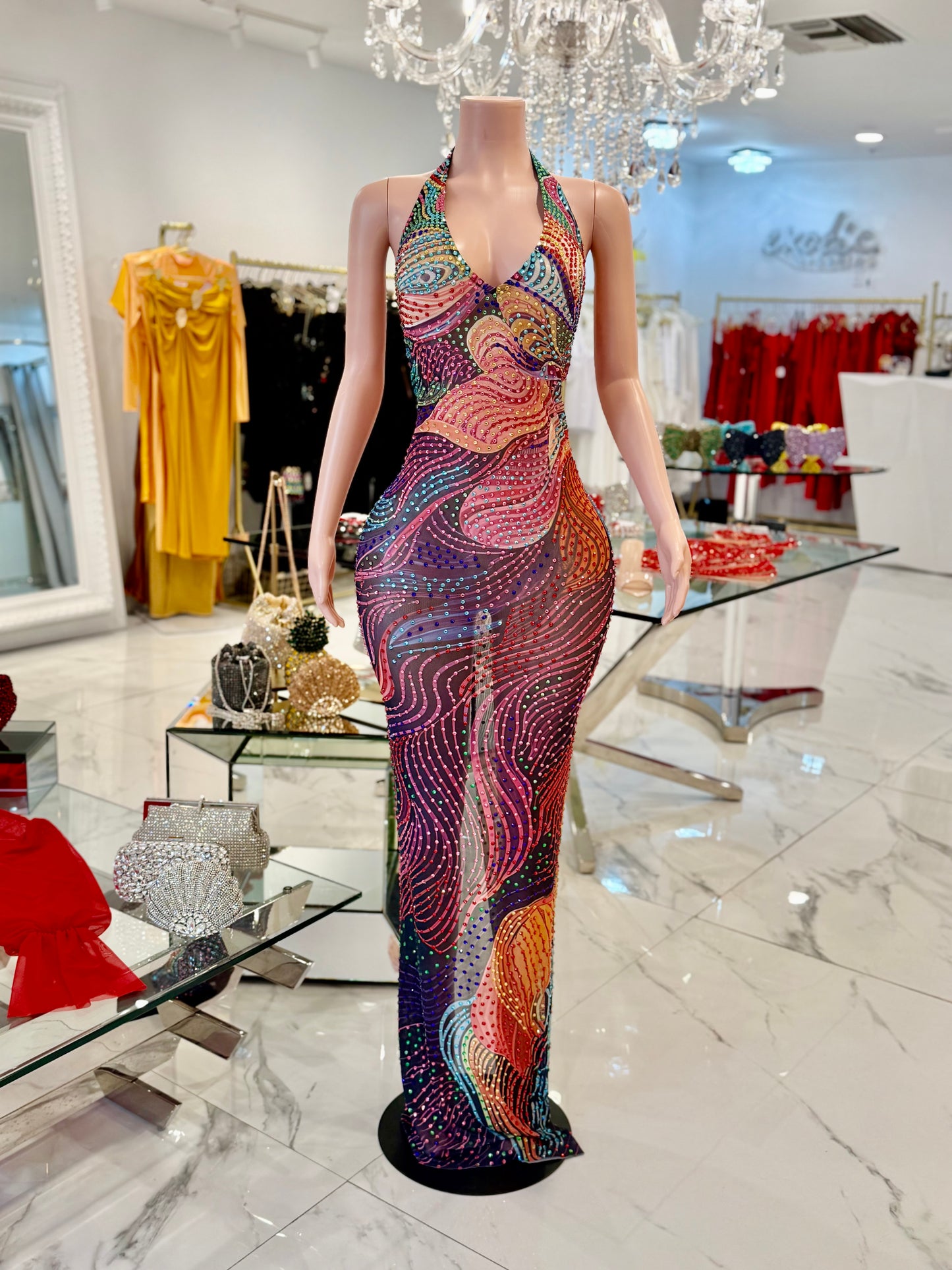 Beauty In Madness Maxi Dress Multicolor