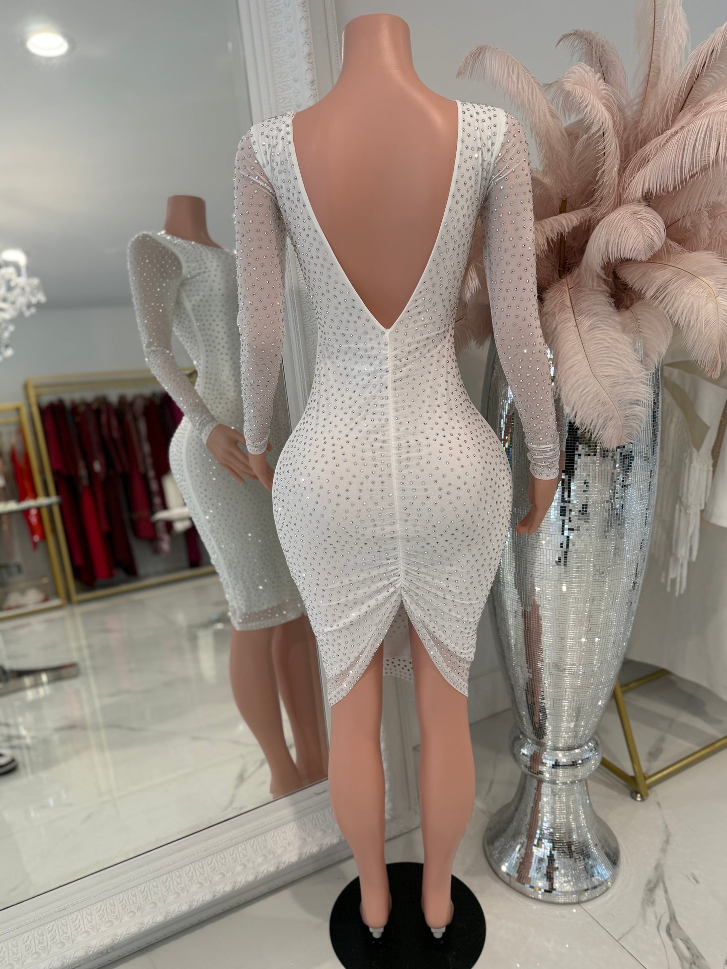 What a Tease Midi Dress White