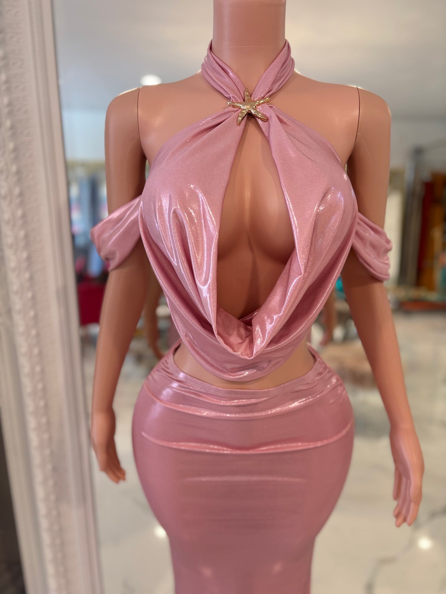 Brighter Than Any Star Skirt Set Pink