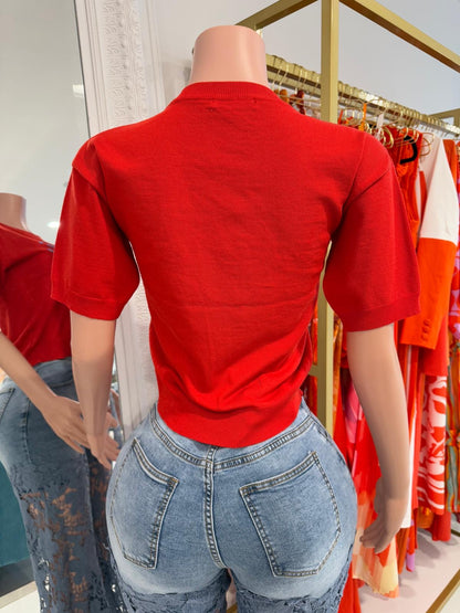 Mercy Top Red