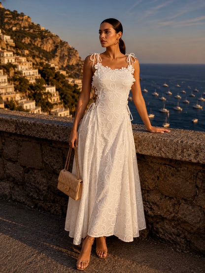 Look At The Sky And See Me White Dress