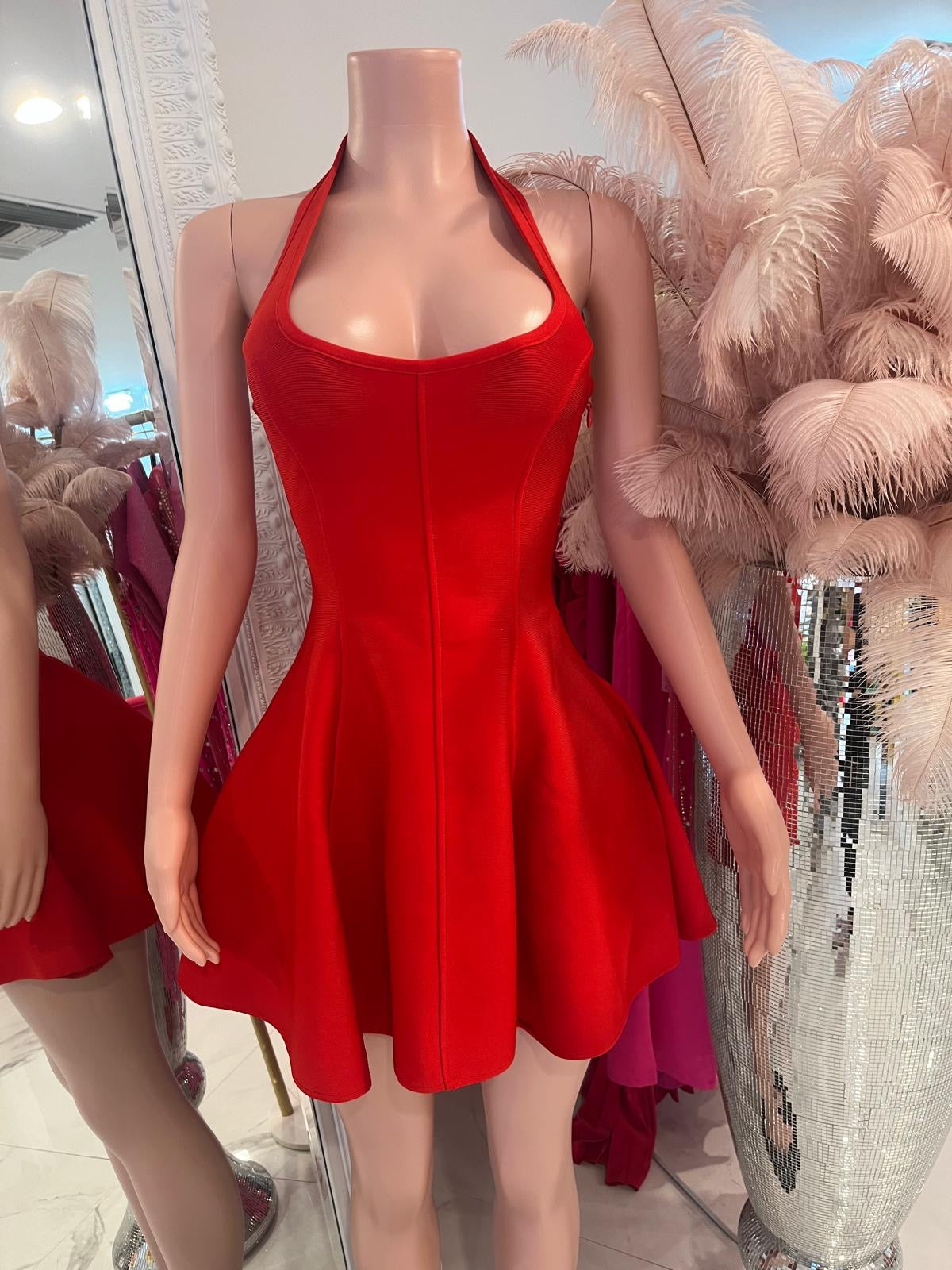 Little Red Mini Dress Red