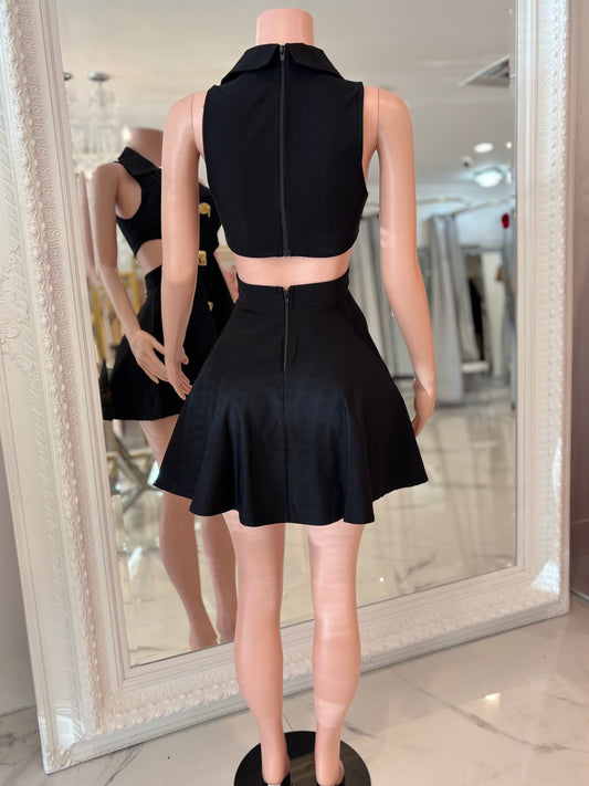 Seascape Mini Dress Black