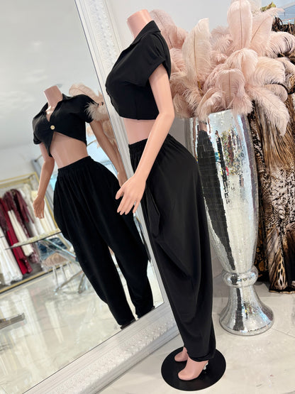 Don’t Even Bother Boy Pant Set Black