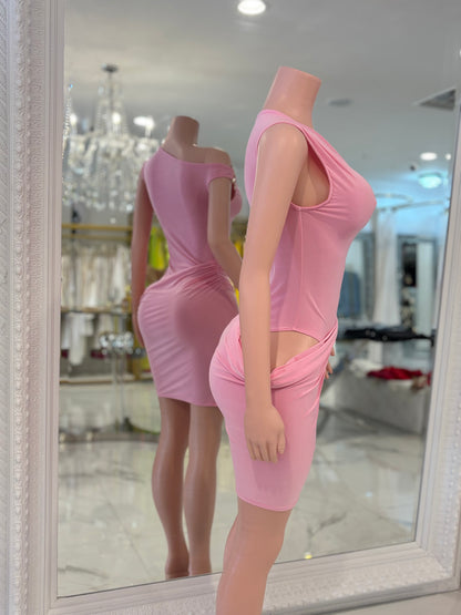 Eclipse Harmony Mini Dress Pink