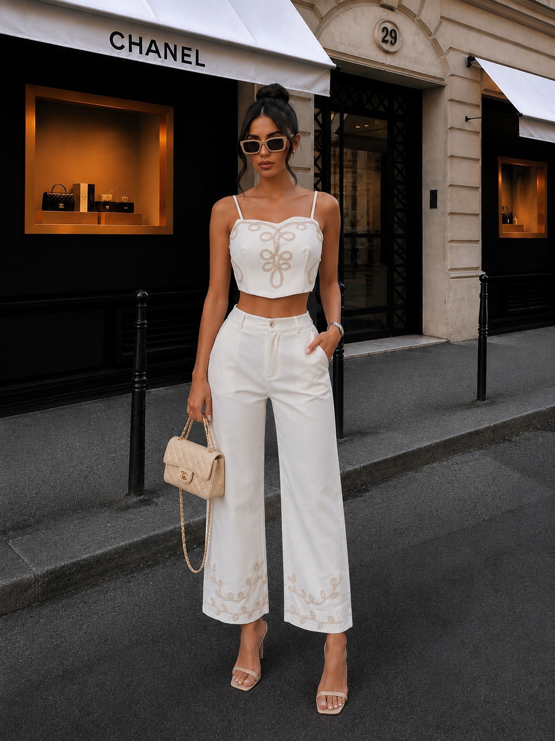 Just Try It Pant Set White