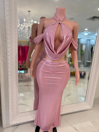 Brighter Than Any Star Skirt Set Pink