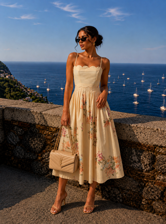 Sun and Stunning Midi Dress Yellow
