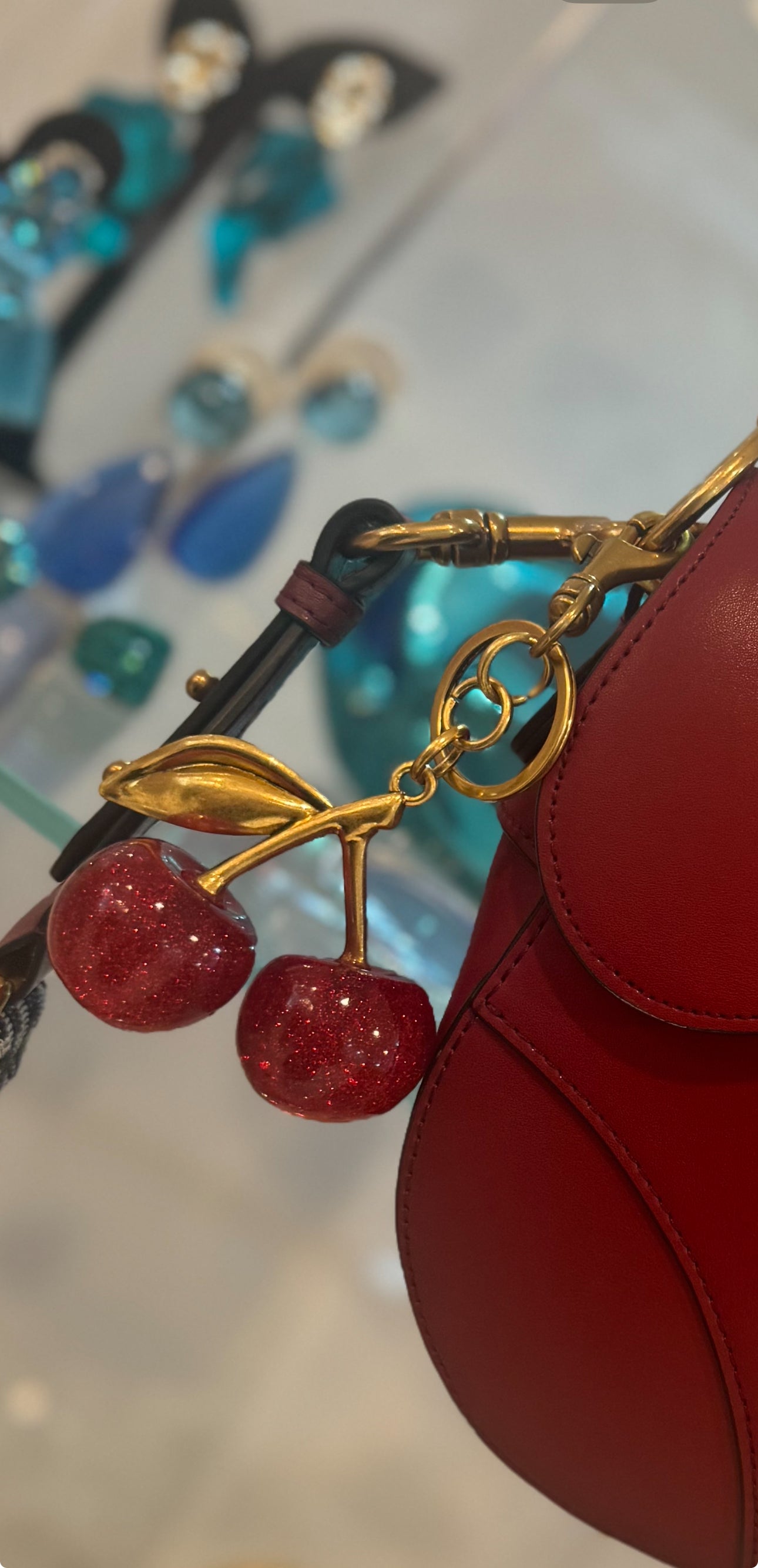 Red Cherry Love Keychain