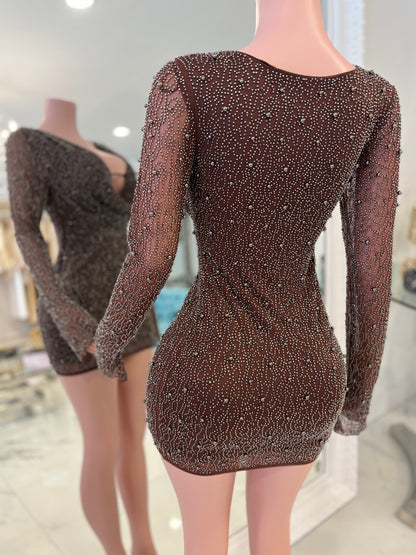 A New Look is Always Needed Mini Dress Brown