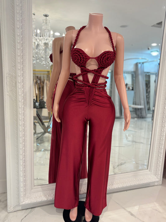 Magic Nods Jumpsuit Red