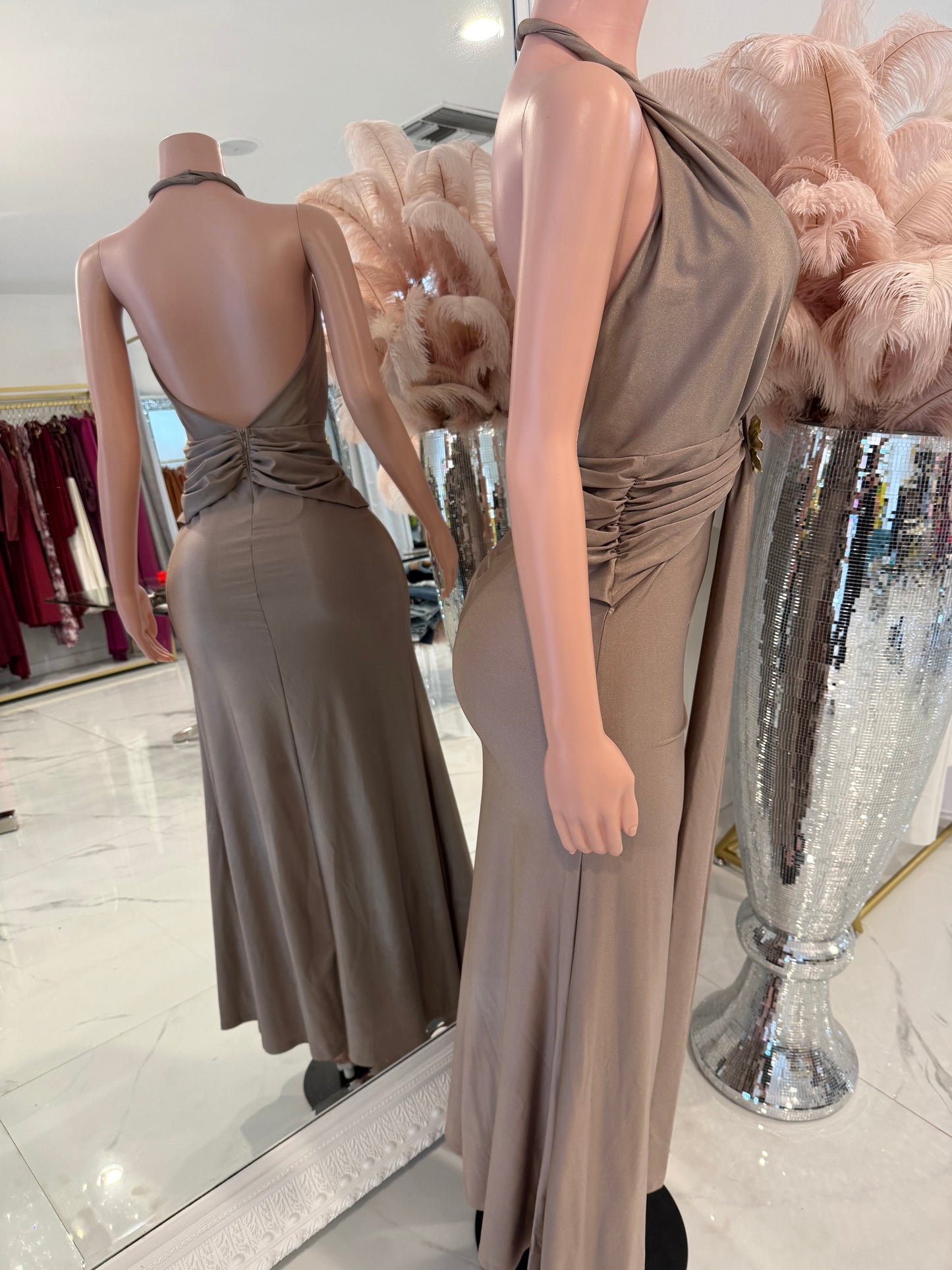 Why Do I Bother Maxi Dress Nude