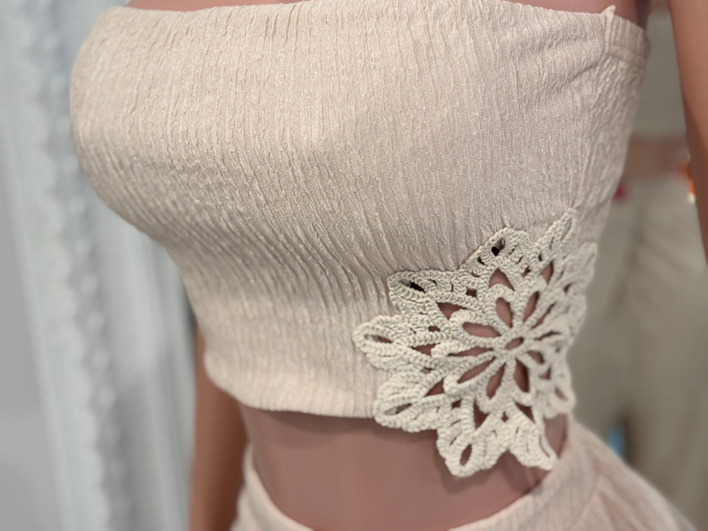 Distracción Crochet Pants Set