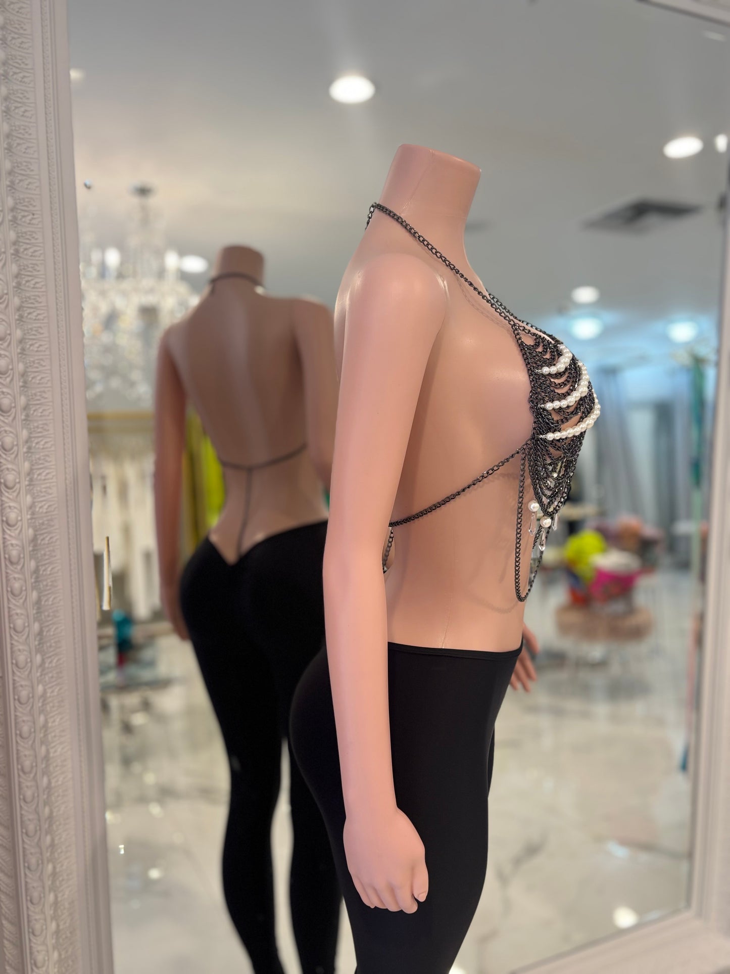 Iconic Goddess Pearls Top
