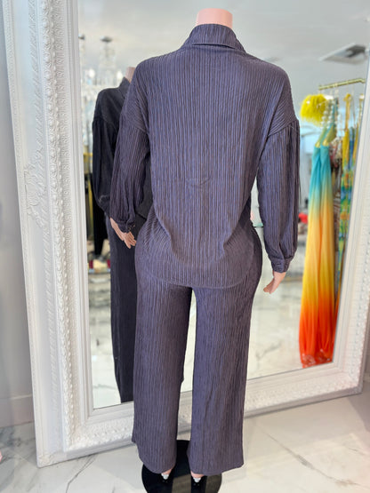 Rustic Reverie Pant Set Dark Grey